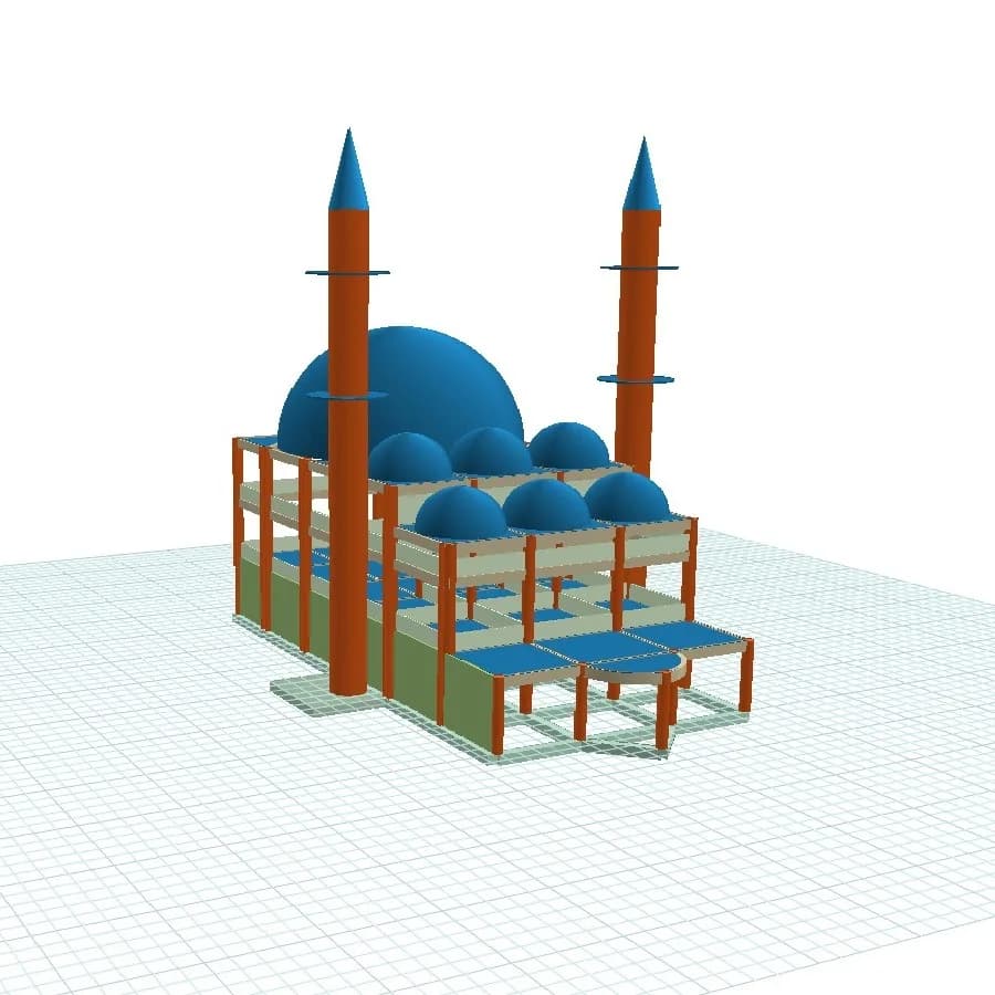 Muğla Yatağan Termik Santrali Camii Statik Projesi